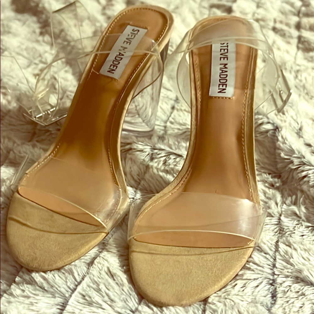 Steve Madden Clear Heeled Sandal